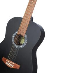Акустическая гитара 12-струнная, черная MILENA MUSIC ML-F3-BK-12Str