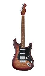Электрогитара, коричневая MOOER MSC20-Pro-AMBN