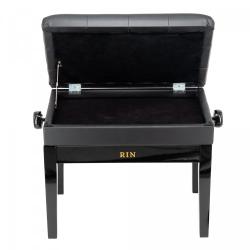 Банкетка, черная, искусственная кожа RIN LB-21BKG