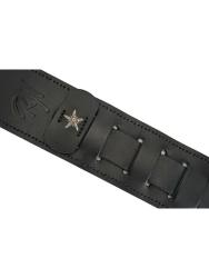 Ремень для гитары, кожаный, черный ROOT NOTE GS7113-BK