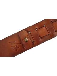 Ремень для гитары, кожаный, коричневый ROOT NOTE GS7022-BR