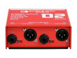 Дибокс, преобразователь сигнала для гитары, активный, стальной корпус SIMPLEWAY AUDIO D2mini-steel