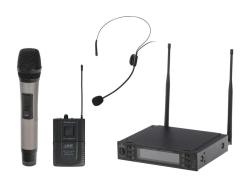 Беспроводная микрофонная система, ручной и головной микрофон SOUNDSATION WF-U2302HP