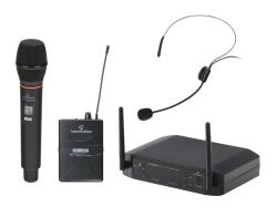 Беспроводная микрофонная система, ручной и головной микрофон SOUNDSATION WF-U216HP