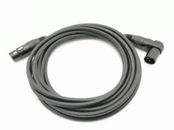 Кабель микрофонный XLR-M-F, прямой/угловой, 5м ZZ-CABLE E62-XLR-MR-F-0500-0