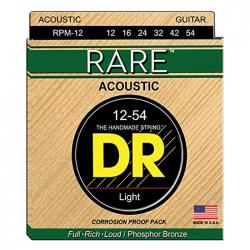 Струны для акустической гитары, 12-54 DR STRINGS RPM-12 Rare Acoustic Light 12-54