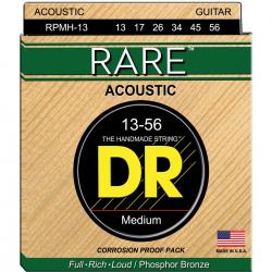 Струны для акустической гитары, калибр 13-56 DR STRINGS RPMH-13 Rare Acoustic Medium 13-56