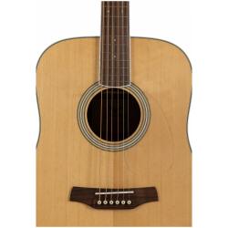 Акустическая гитара дредноут, верхняя дека массив ситхинской ели, корпус пау ферро ADLER D100-SR