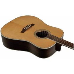 Акустическая гитара дредноут, верхняя дека массив ситхинской ели, корпус пау ферро ADLER D100-SR