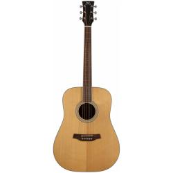 Акустическая гитара дредноут, верхняя дека массив ситхинской ели, корпус пау ферро ADLER D100-SR