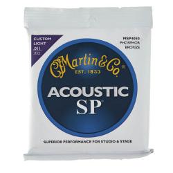 Струны акустической гитары, калибр 11-52, фосфор/ бронза MARTIN MSP4050 Acoustic SP 92/8 Phosphor Bronze Custom Light 11-52