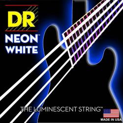 Струны для 4-струнной бас-гитары, калибр 45-105 DR STRINGS NWB-45 Neon White Bass Medium 45-105