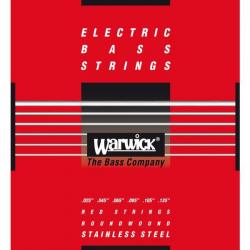 Струны для 6-струнной бас-гитары, калибр 25-135, сталь, 42401 M6 WARWICK Red Label Stainless Steel 6-String Set 25-135