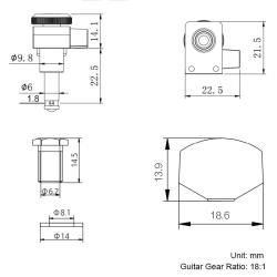 Колковая механика GUYKER GK-434CSP 6R
