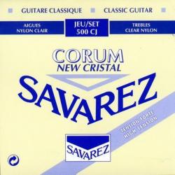 Струны для классической гитары, нейлон, сильное натяжение SAVAREZ 500CJ New Cristal Corum High Tension