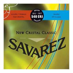 Струны для классической гитары, нейлон, комбинированное натяжение SAVAREZ 540CRJ New Cristal Classic Mixed Tension