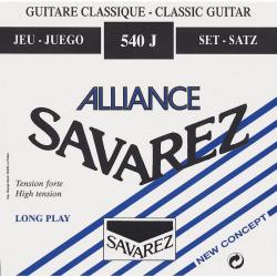 Струны для классической гитары, нейлон, сильное натяжение SAVAREZ 540J Alliance HT Classic High Tension