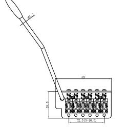 Бридж тремоло на шести болтах, хром GUYKER GG1004 CR