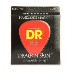 Струны для электрогитары, калибр 10-46 DR STRINGS DSE-10 Dragon Skin Electric Medium 10-46