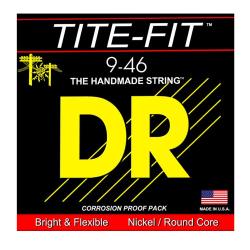 Струны для электрогитары, калибр 9-46 DR STRINGS LH-9 Tite-Fit Electric Light Heavy 9-46