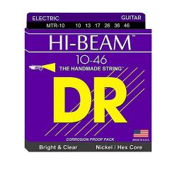 Струны для электрогитары, калибр 10-46 DR STRINGS MTR-10 Hi-Beam Electric Medium 10-46