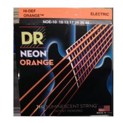 Струны для электрогитары, калибр 10-46 DR STRINGS NOE-10 Neon Orange Electric Medium 10-46