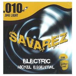 Струны для электрогитары, калибр 10-46, чистый никель SAVAREZ S50L Electric Nickel Essential Light 10-46