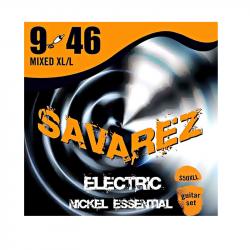 Струны для электрогитары, калибр 9-46, чистый никель SAVAREZ S50XLL Electric Nickel Essential Mixed Light 9-46