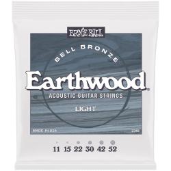 Струны для акустической гитары ERNIE BALL 2348 John Mayer Earthwood Bell Bronze Light 11-52