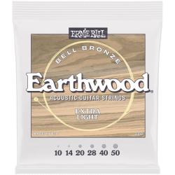 Струны для акустической гитары ERNIE BALL 2350 John Mayer Earthwood Bell Bronze Extra Light 10-50