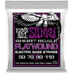 Струны для бас-гитары ERNIE BALL 2817 Flatwound Slinky Power Short Scale 50-110