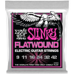 Струны для электрогитары ERNIE BALL 2593 Slinky Flatwound Super 9-42