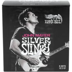 Струны для электрогитары ERNIE BALL 3817 John Mayer Silver Slinky Nickel Wound 10.5-47 (pack 6)