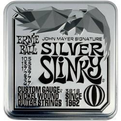 Струны для электрогитары ERNIE BALL 3818 John Mayer Silver Slinky Nickel Wound 10.5-47 (pack 3)