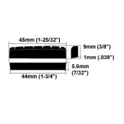 Порожек для акустической гитары 44/45x9/10x5.7 мм, натуральная кость HOSCO HSB-NM2