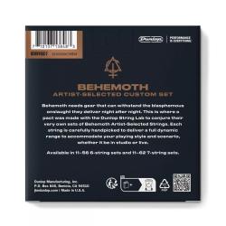Струны для 7-струнной электрогитары, никель, 11-62 DUNLOP BEHN1162-7 Behemoth