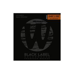 Струны для акустической 5-струнной бас-гитары Black Label 45-135, бронза WARWICK 36301LOS5