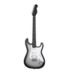 Электрогитара с чехлом, форма стратокастер, HSS, цвет серый MOOER Mooer MSC12 Pro Iron Silver