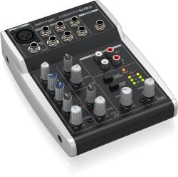 Аналоговый микшер с 5 входами и USB интерфейсом для стриминга BEHRINGER XENYX 502S