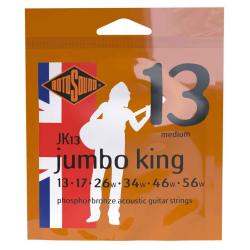 Струны для акустической гитары, сталь, бронза фосфорная ROTOSOUND JK13 PHOSPHOR BRONZE 13 17 26 34 46 56