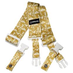 Ремень для гитары STEVE VAI CLIPLOCK® — UTOPIATM WHITE & GOLD GUITAR STRAP, Серия Cliplock Guitar St... DIMARZIO DD2251
