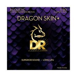 Струны для акустической гитары, Калибр: 11-50, Серия: DRAGON SKIN+™, Обмотка: фосфористая бронза, По... DR STRINGS DAP-11