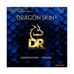 Струны для акустической гитары, Калибр: 12-54, Серия: DRAGON SKIN+™, Обмотка: фосфористая бронза, По... DR STRINGS DAP-12