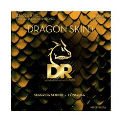 Струны для акустической гитары, Калибр: 12-56, Серия: DRAGON SKIN+™, Обмотка: фосфористая бронза, По... DR STRINGS DAP-12/56