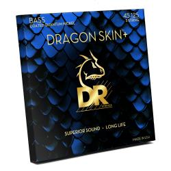 Струны для 5-струнной бас-гитары, Калибр: 45-125, Серия: DRAGON SKIN+™, Обмотка: никель, Покрытие: микротонкое DR STRINGS DBQ5-45
