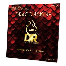 Струны для электрогитары, Калибр: 10-46, Серия: DRAGON SKIN+™, Обмотка: никель, Покрытие: микротонкое DR STRINGS DEQ-10