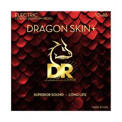 Струны для электрогитары, Калибр: 10-46, Серия: DRAGON SKIN+™, Обмотка: никель, Покрытие: микротонко... DR STRINGS DEQ-10