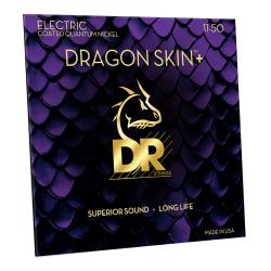 Струны для электрогитары, Калибр: 11-50, Серия: DRAGON SKIN+™, Обмотка: никель, Покрытие: микротонкое DR STRINGS DEQ-11