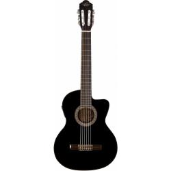 Электроакустическая классическая гитара, цвет черный OSCAR SCHMIDT OC06CEB