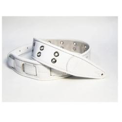 Leather Custom Ремень для гитары, кожаный, белый FIDEL FL7000051CU